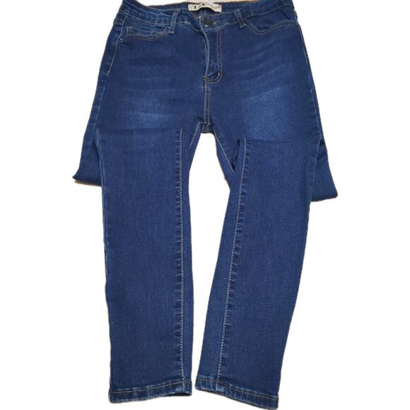 LEV Denim Jeans Junior's Size 5 Skinny Jeans Style LV021 Mid-Rise Blue Stretch - Picture 2 of 9